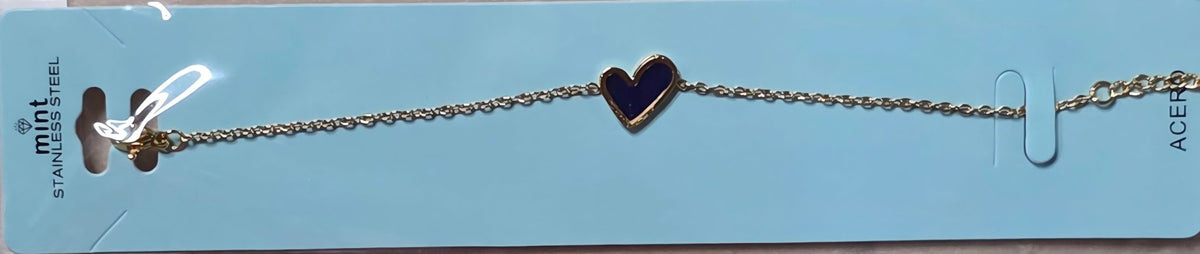 Heart Charm Bracelet – Stainless Steel Gold & Silver - Angelique Boutique