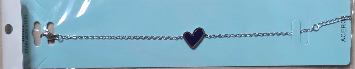 Heart Charm Bracelet – Stainless Steel Gold & Silver - Angelique Boutique