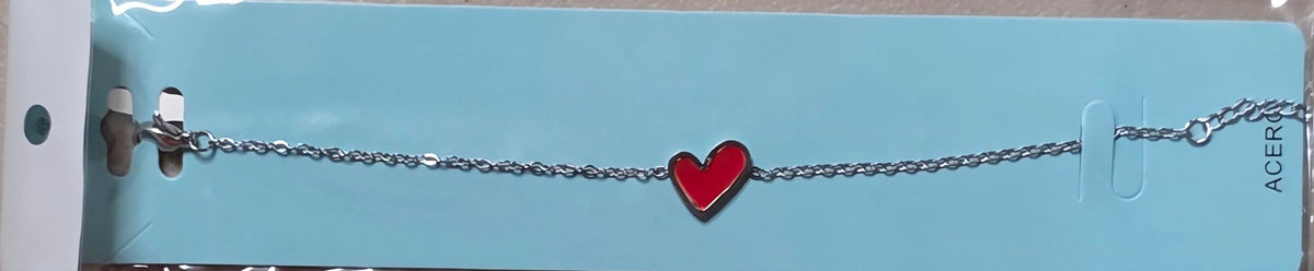 Heart Charm Bracelet – Stainless Steel Gold & Silver - Angelique Boutique