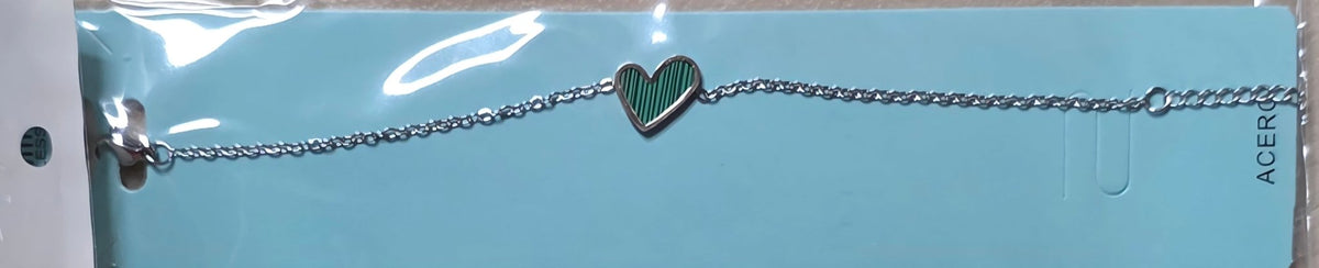 Heart Charm Bracelet – Stainless Steel Gold & Silver - Angelique Boutique
