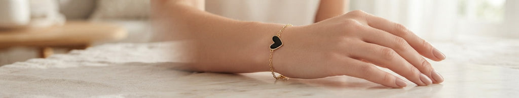 Heart Charm Bracelet – Stainless Steel Gold & Silver - Angelique Boutique