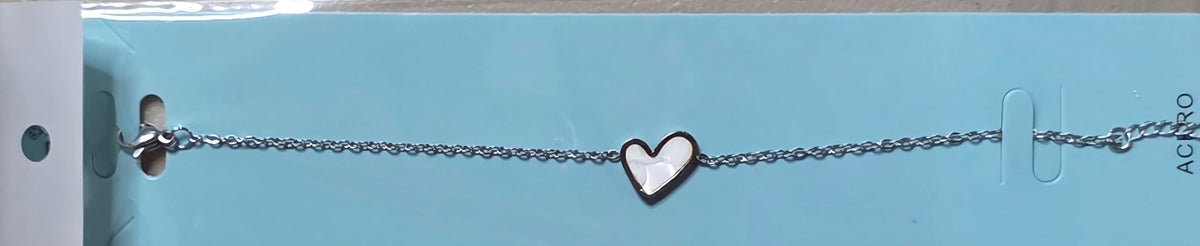 Heart Charm Bracelet – Stainless Steel Gold & Silver - Angelique Boutique