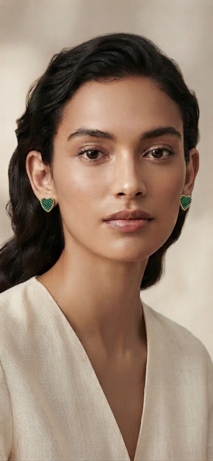 Heart Earrings with Gold Details – 6 Colors | Angelique Boutique - Angelique Boutique