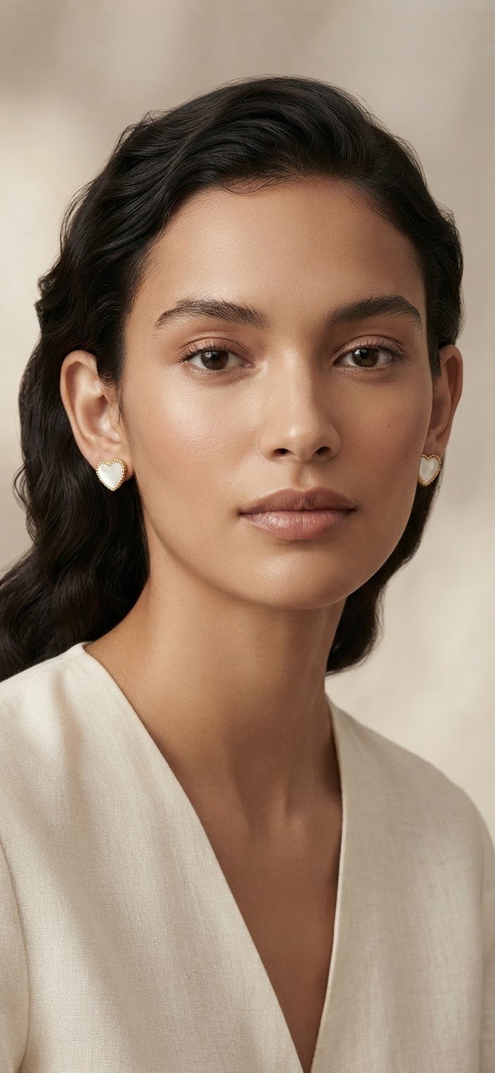 Heart Earrings with Gold Details – 6 Colors | Angelique Boutique - Angelique Boutique