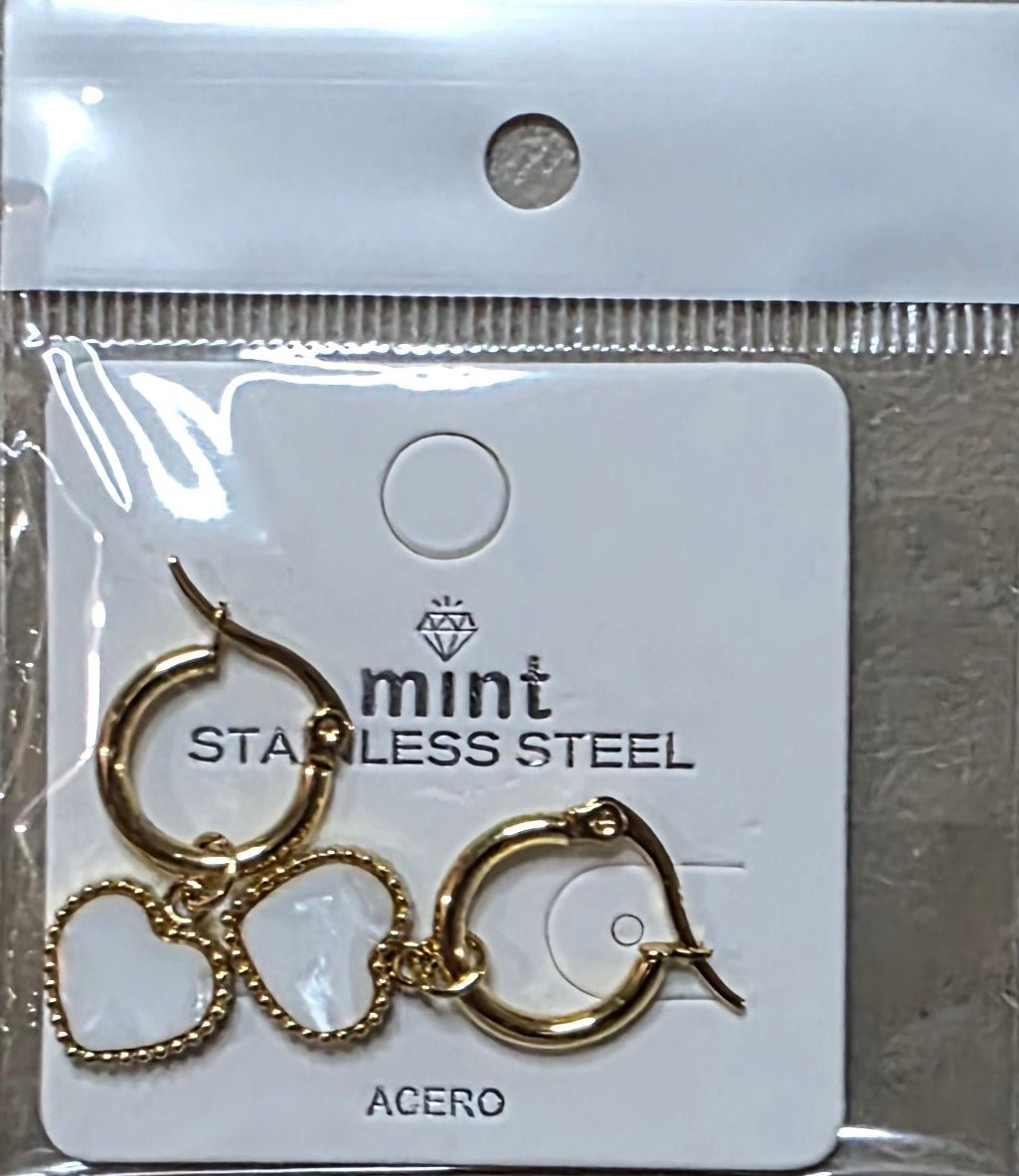 Heart Stainless Steel Earrings for Women – Gold & Silver - Angelique Boutique