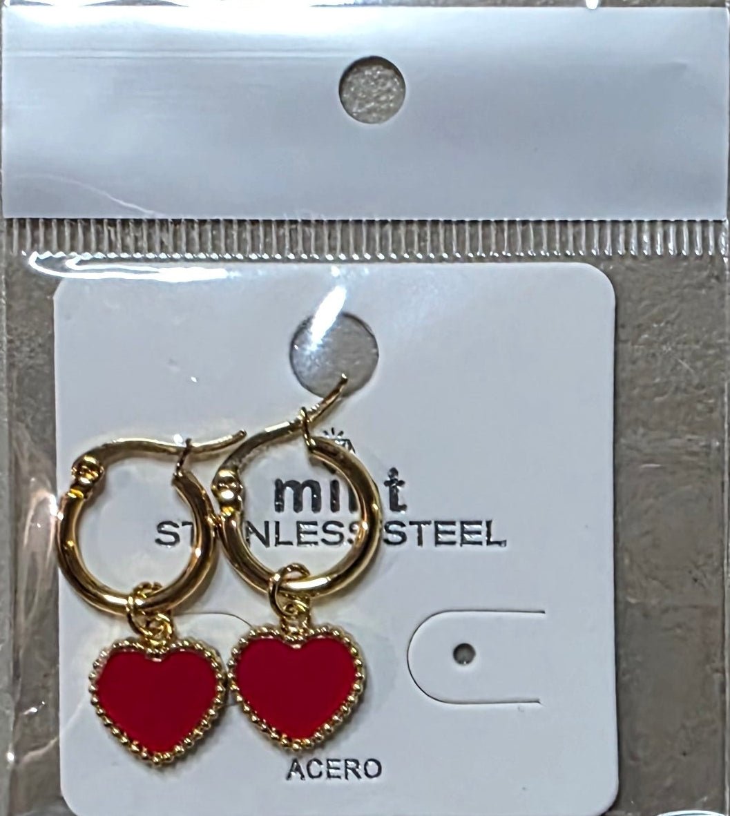 Heart Stainless Steel Earrings for Women – Gold & Silver - Angelique Boutique