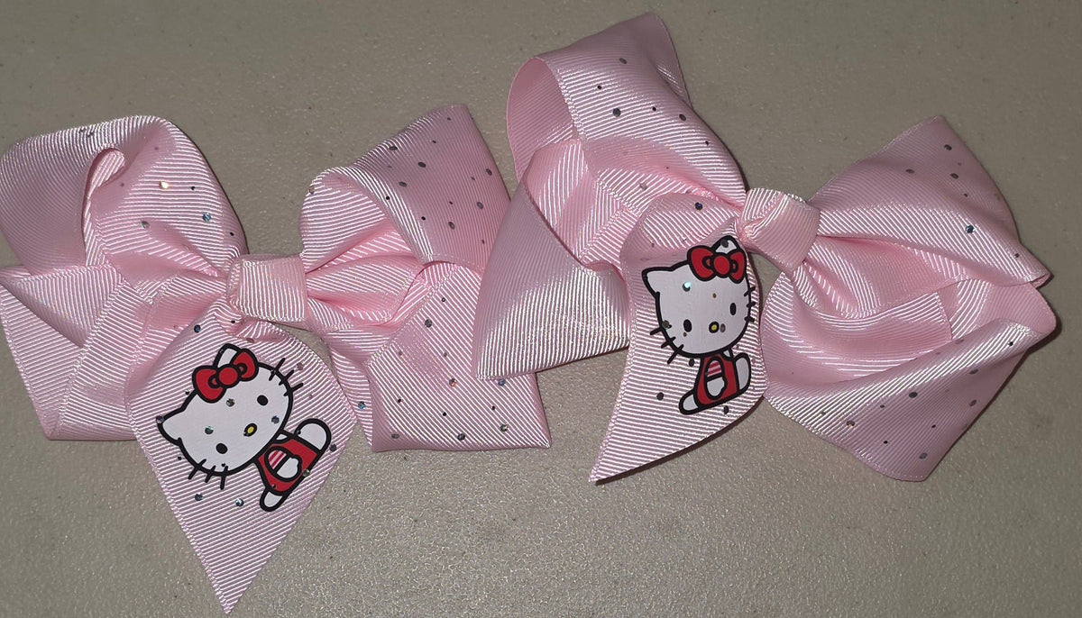 Hello Kitty Big Glitter Hair Bow for Girls - Angelique Boutique