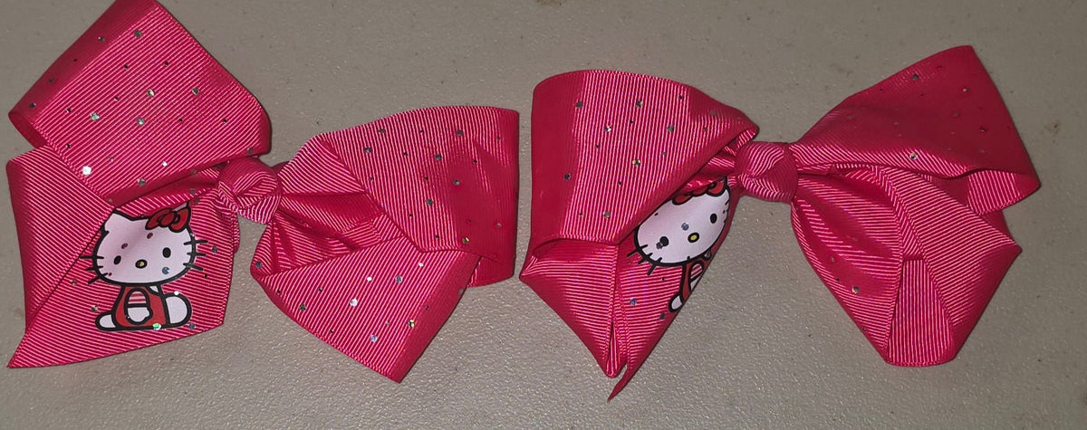 Hello Kitty Big Glitter Hair Bow for Girls - Angelique Boutique