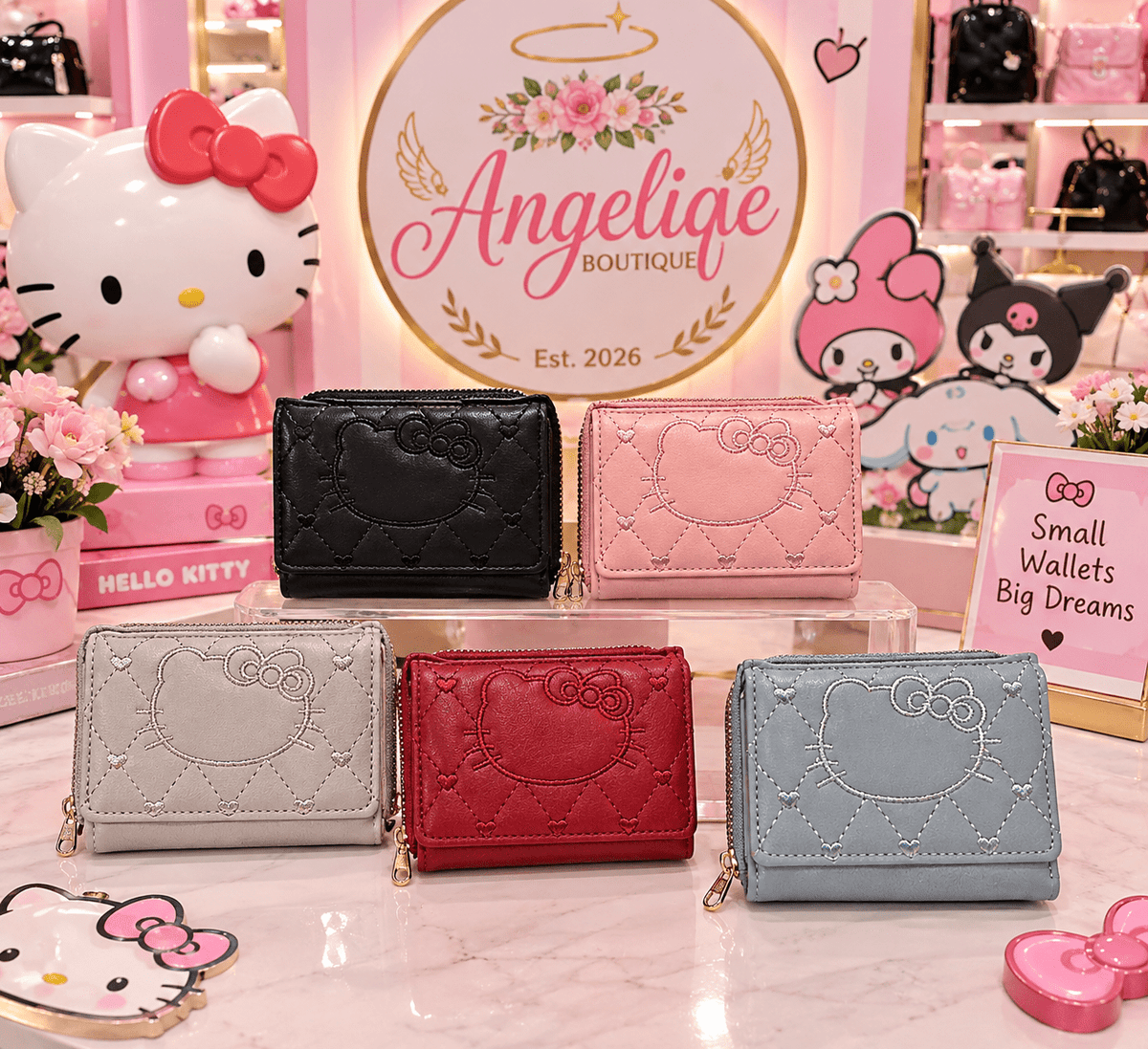 Hello Kitty Inspired Wallet – Spacious & Cute - Angelique Boutique