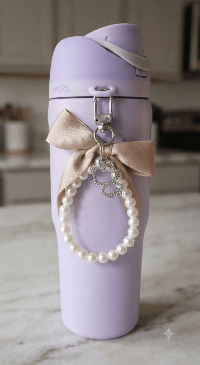 Hello Kitty Pearl Bead Keychain – Cute Kawaii Accessory - Angelique Boutique