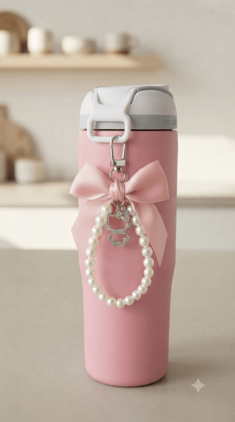 Hello Kitty Pearl Bead Keychain – Cute Kawaii Accessory - Angelique Boutique