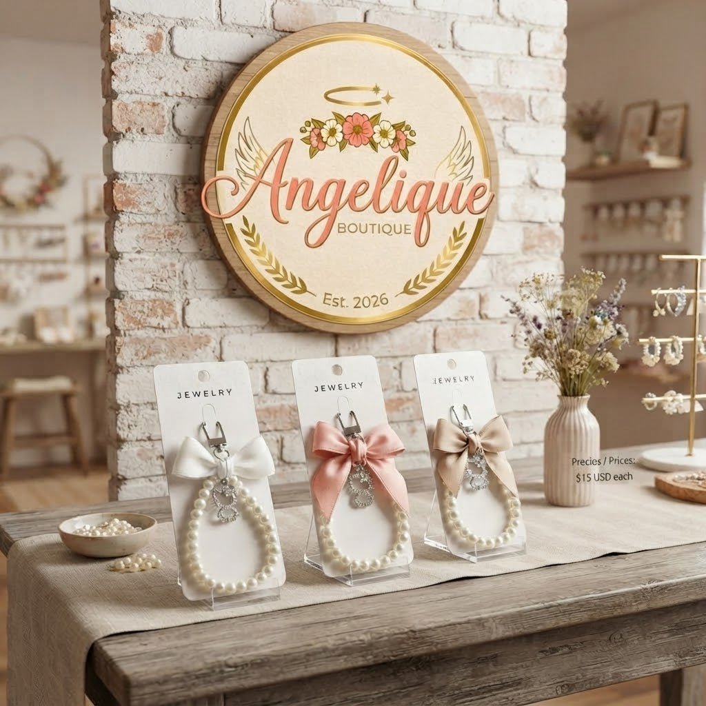 Hello Kitty Pearl Bead Keychain – Cute Kawaii Accessory - Angelique Boutique