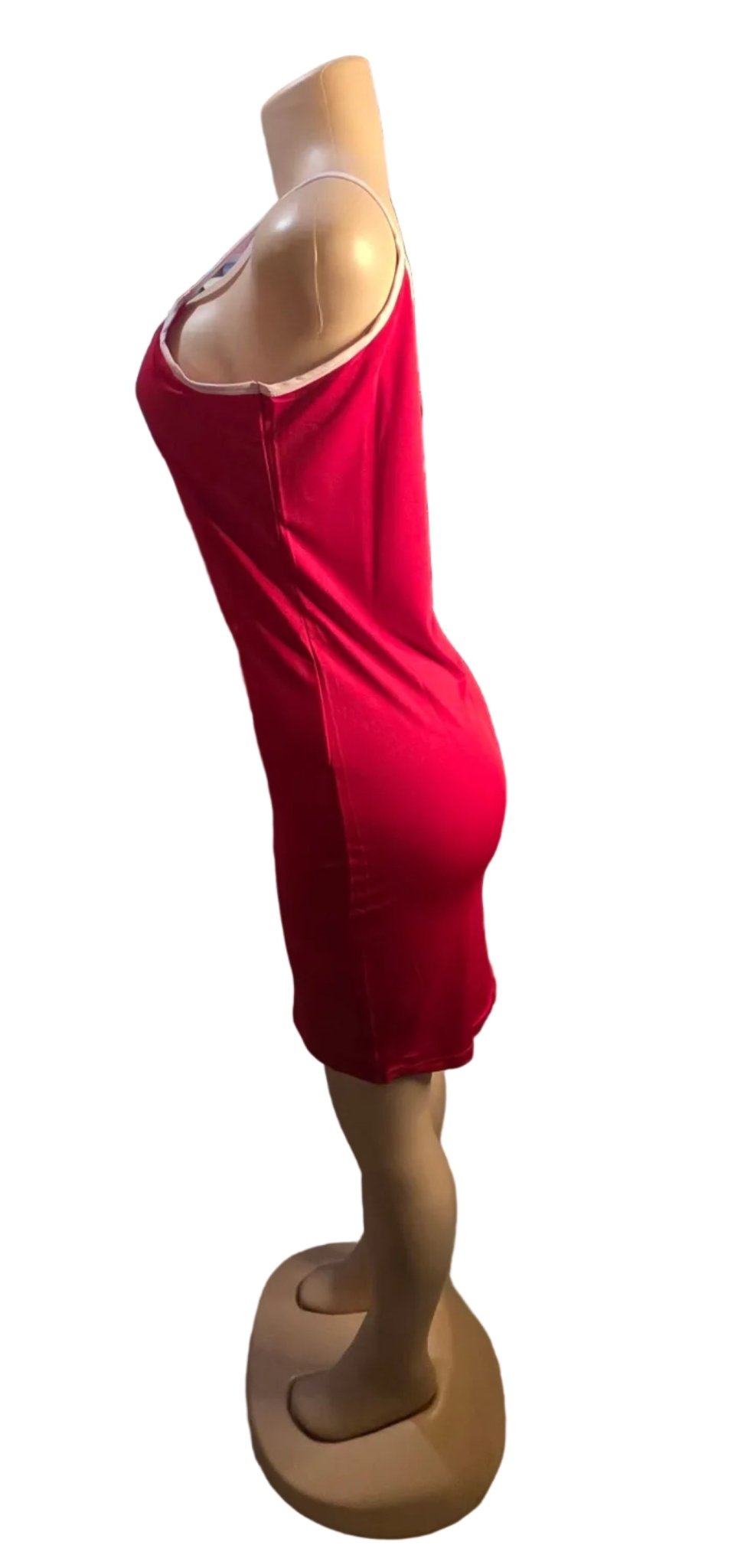 "I Love P!NK" Graphic Mini Dress – Spaghetti Strap Bodycon - Angelique Boutique