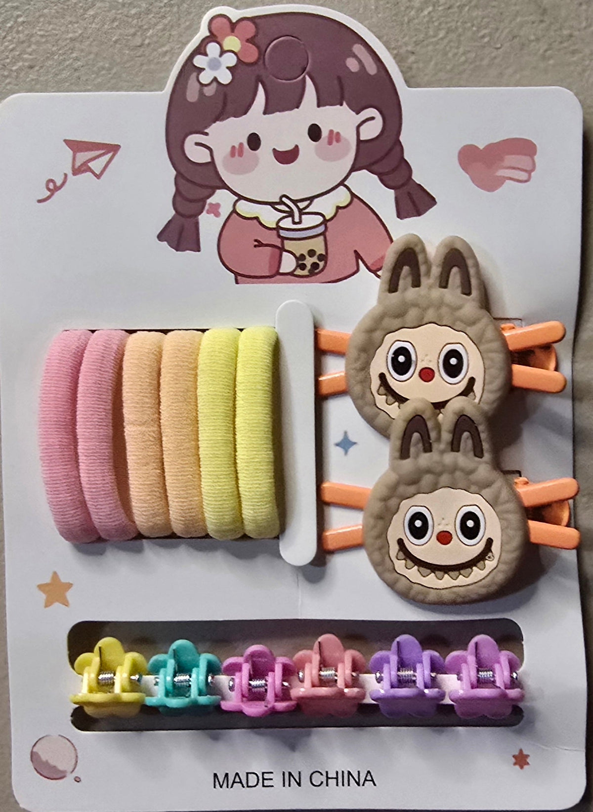 La Bubu Hair Clips Set of 14 – Cute Character Mini Clips - Angelique Boutique