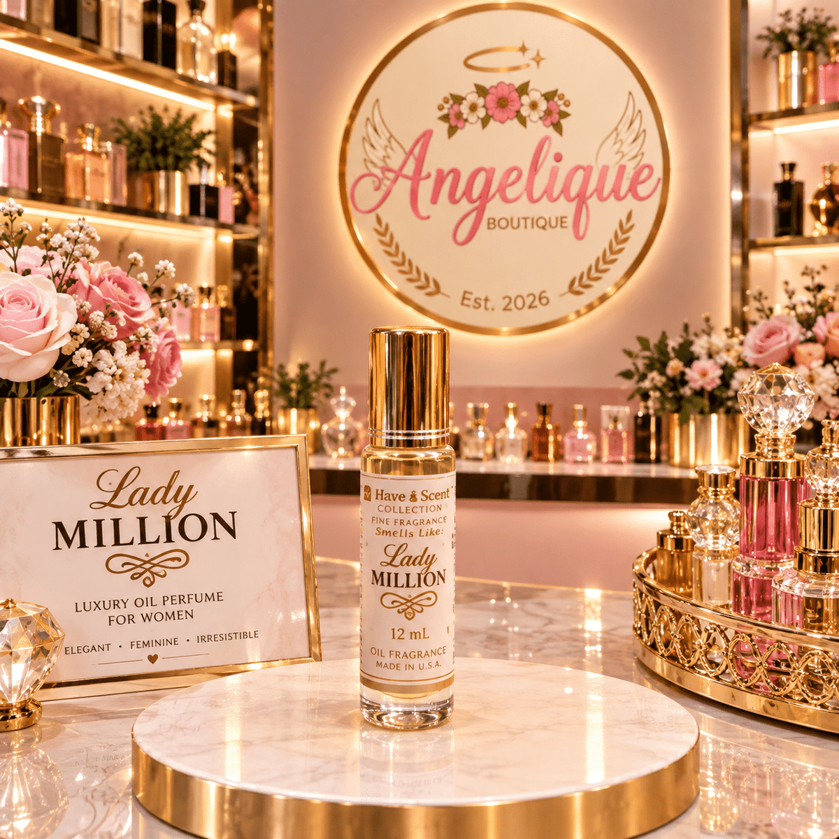 Lady Million Perfume Oil for Women | 1.8 oz - Angelique Boutique