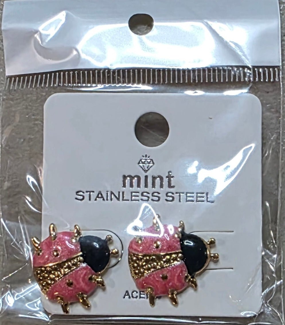 Ladybug Stainless Steel Earrings for Women – 5 Colors - Angelique Boutique