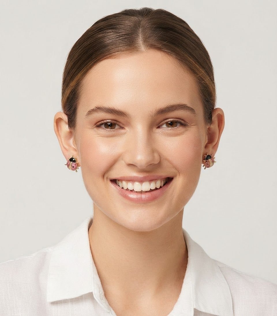 Ladybug Stainless Steel Earrings for Women – 5 Colors - Angelique Boutique