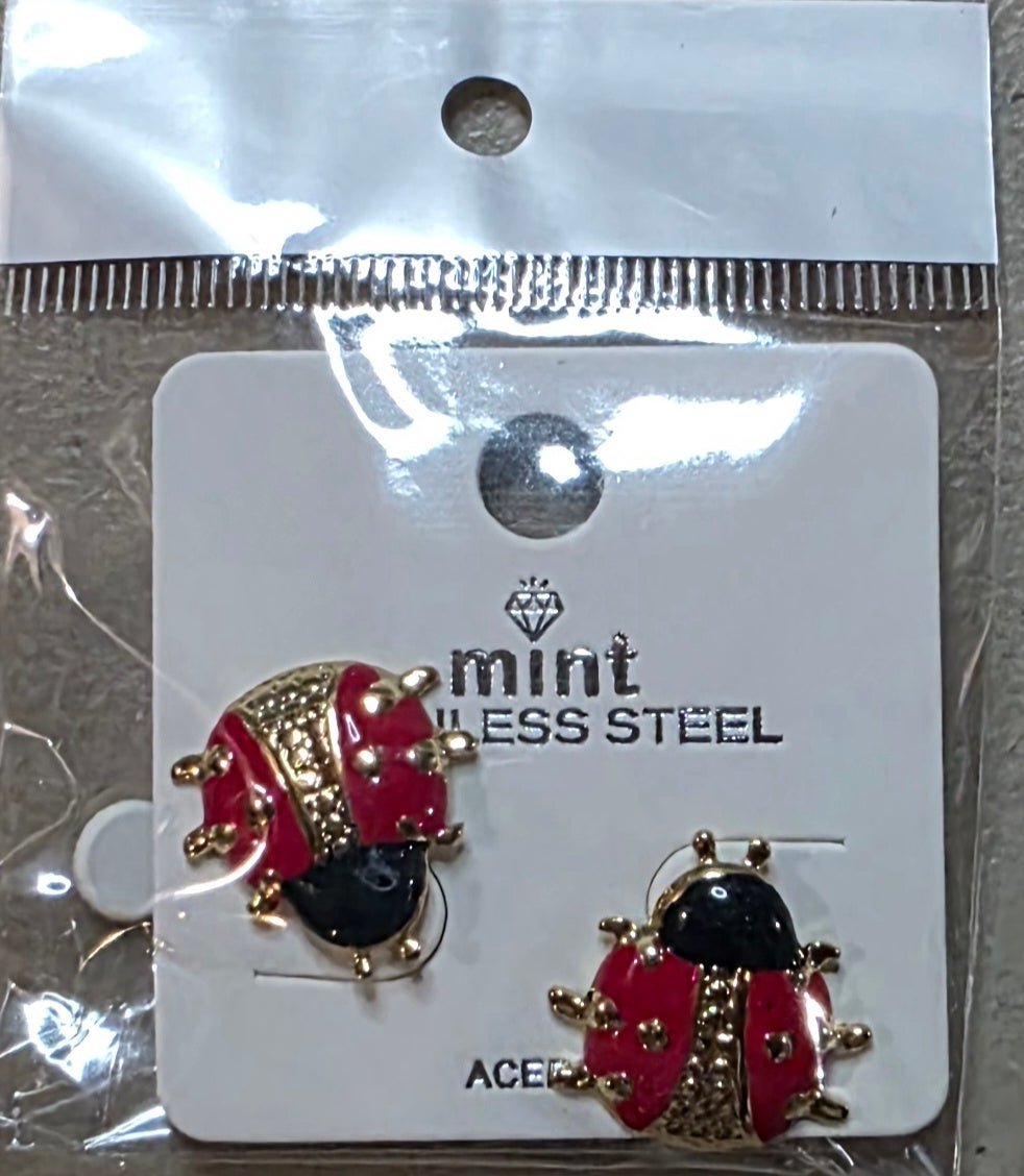 Ladybug Stainless Steel Earrings for Women – 5 Colors - Angelique Boutique