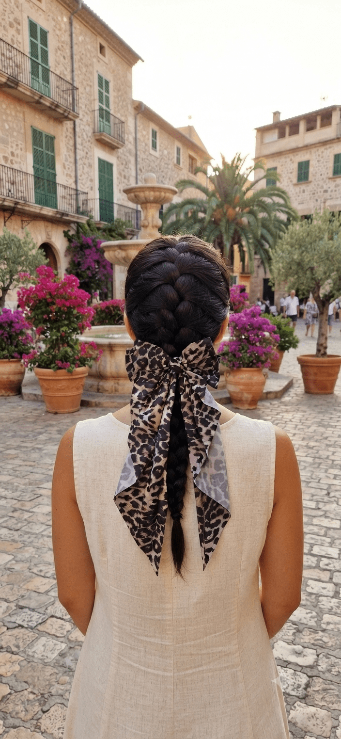 Large Animal Print Coquette Hair Bows for Women - Angelique Boutique