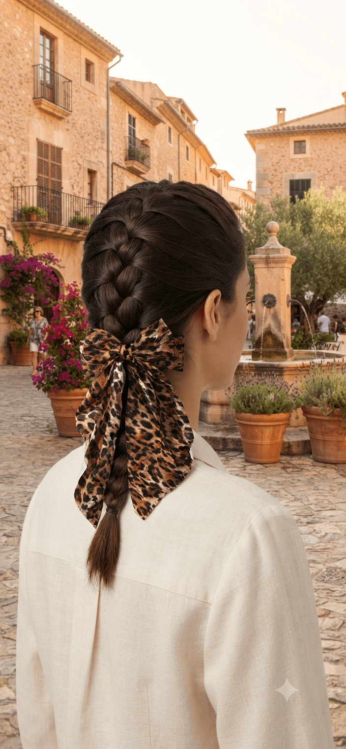 Large Animal Print Coquette Hair Bows for Women - Angelique Boutique