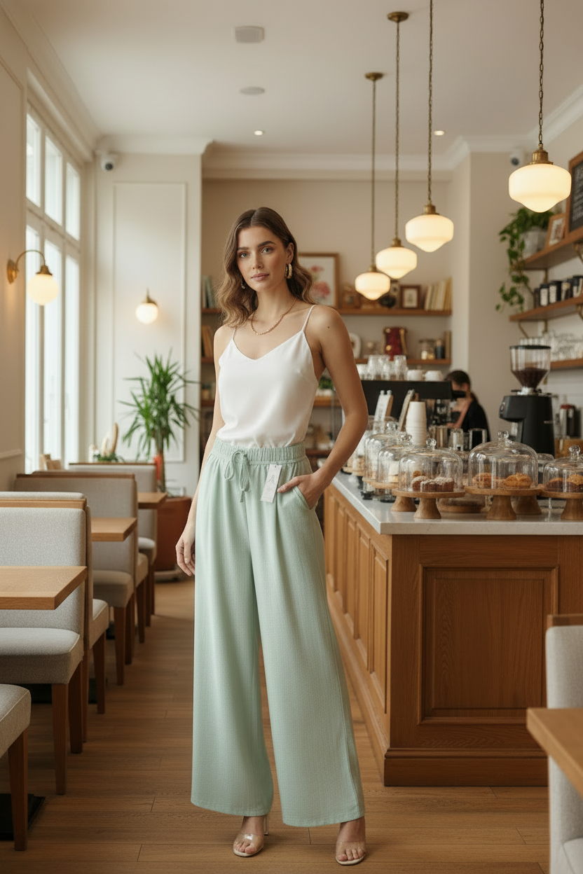 Pantalón Palazzo Largo 🌸 | Suave y Elegante | Tallas P-M y G-XG