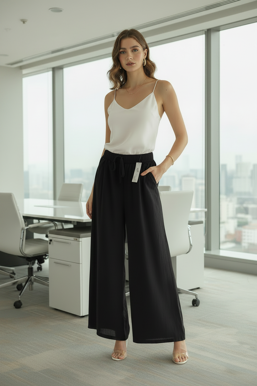 Pantalón Palazzo Largo 🌸 | Suave y Elegante | Tallas P-M y G-XG