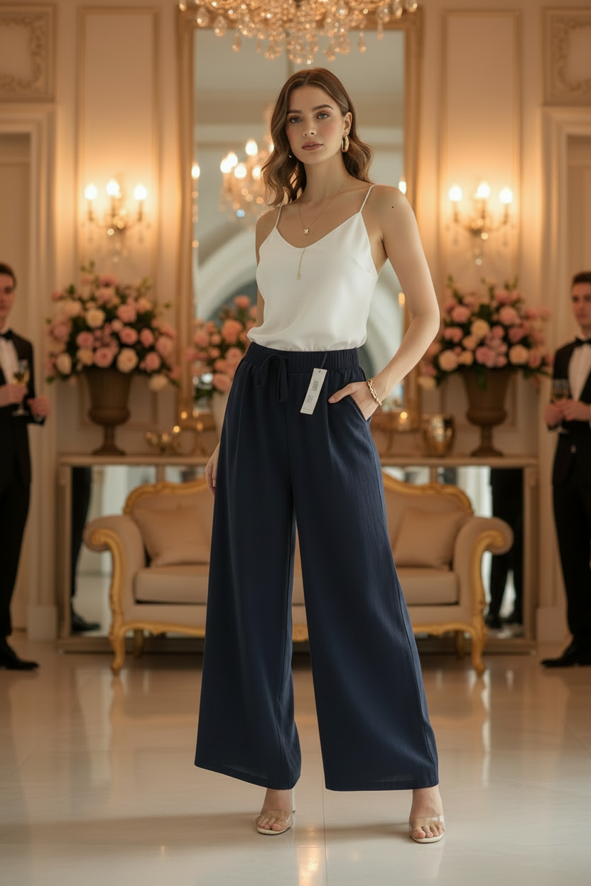 Pantalón Palazzo Largo 🌸 | Suave y Elegante | Tallas P-M y G-XG
