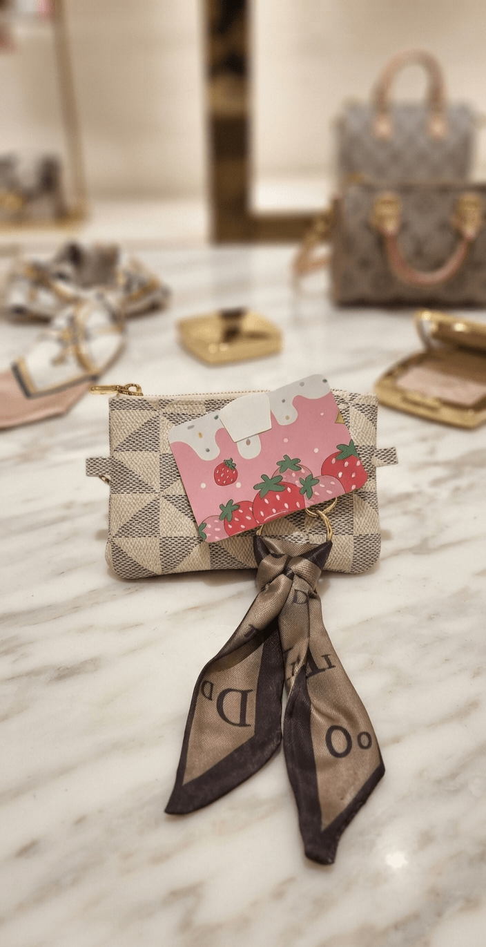 Luxury-Inspired Keychain Wallet – Stylish Mini Bag Charm - Angelique Boutique