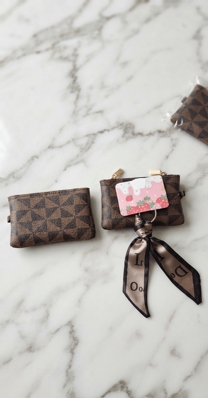 Luxury-Inspired Keychain Wallet – Stylish Mini Bag Charm - Angelique Boutique
