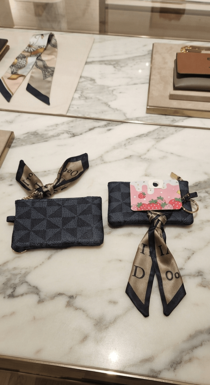 Luxury-Inspired Keychain Wallet – Stylish Mini Bag Charm - Angelique Boutique