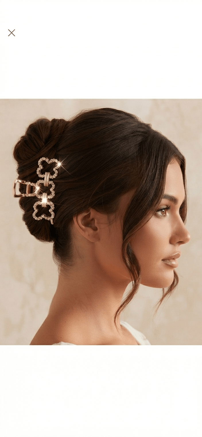 Mini Flower Hair Claw Clip – Cute Floral Hair Clip - Angelique Boutique