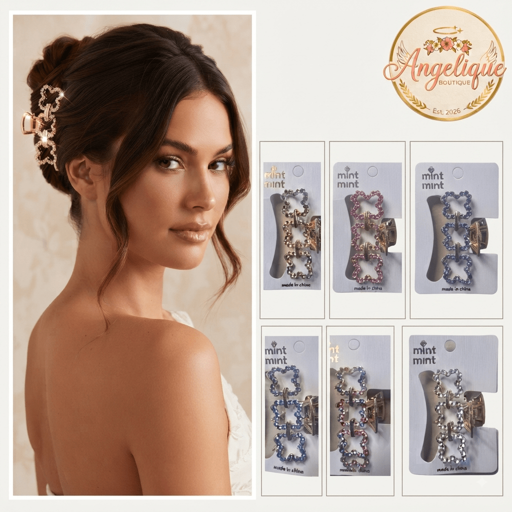 Mini Flower Hair Claw Clip – Cute Floral Hair Clip - Angelique Boutique
