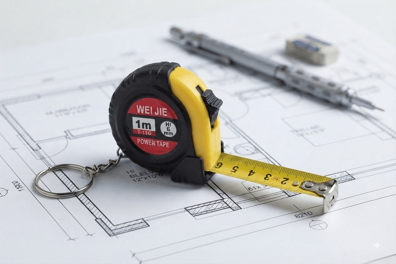 Mini Measuring Tape Keychain – Functional 1m Key Ring - Angelique Boutique