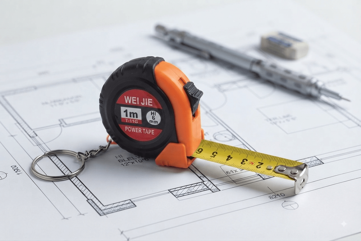 Mini Measuring Tape Keychain – Functional 1m Key Ring - Angelique Boutique