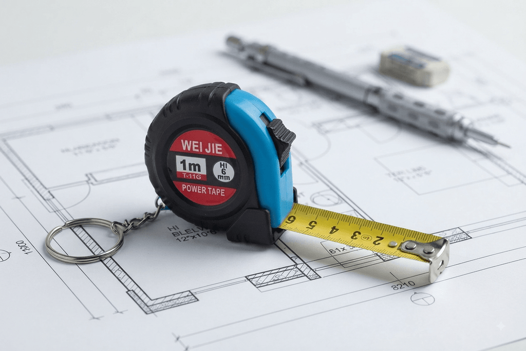 Mini Measuring Tape Keychain – Functional 1m Key Ring - Angelique Boutique