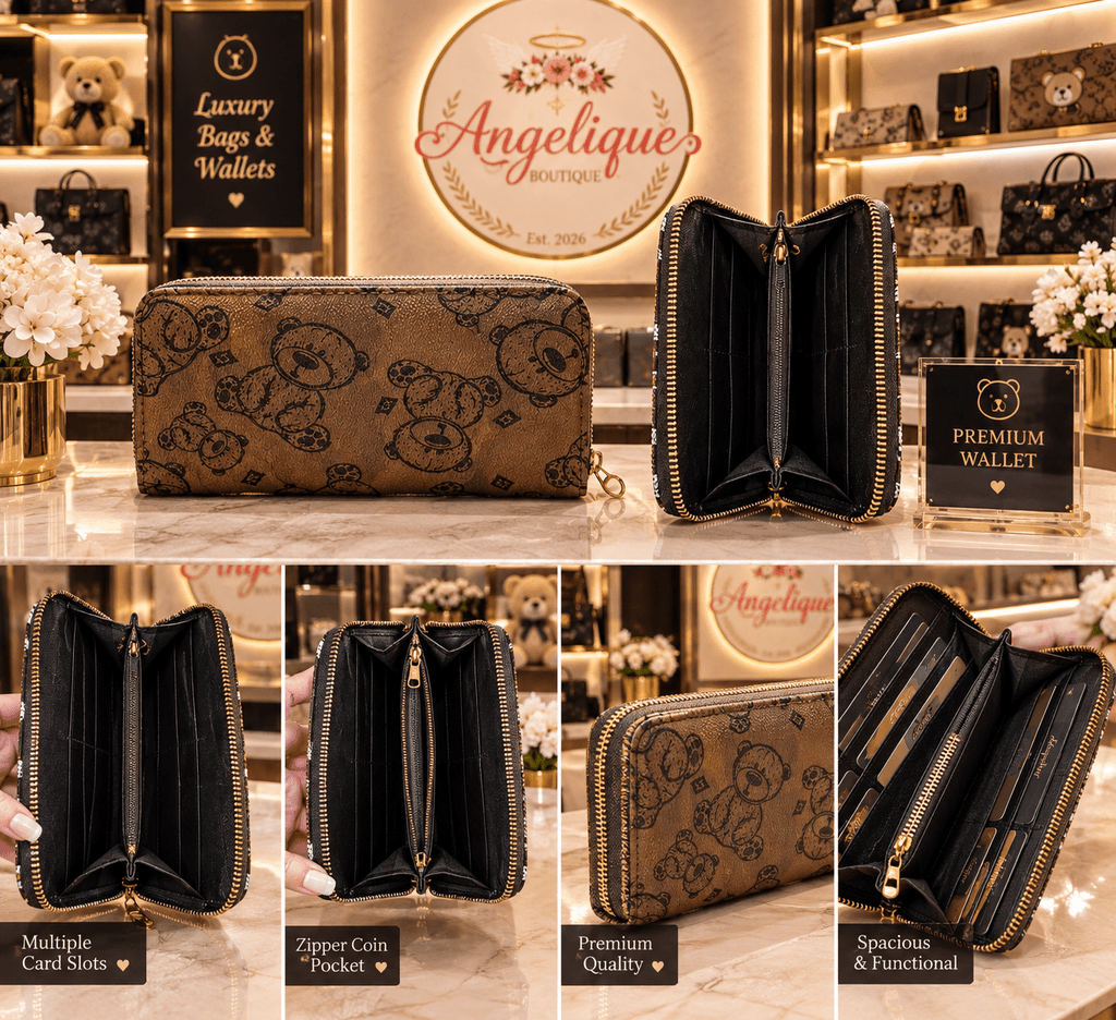 Moschino-Inspired Women's Wallet | Four Colors - Angelique Boutique