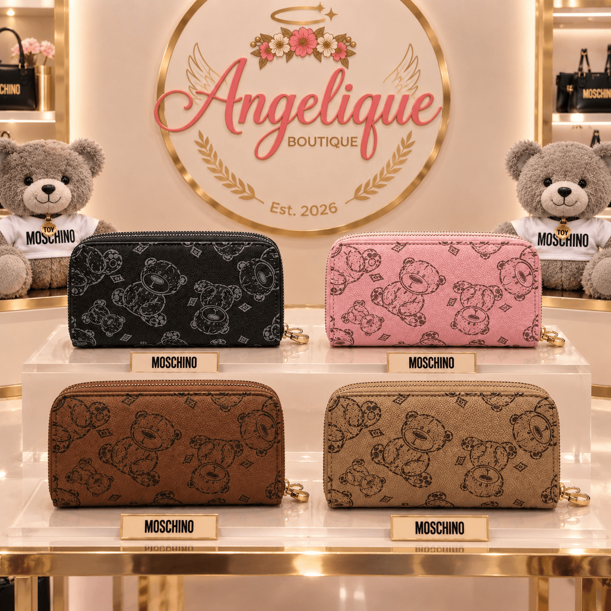 Moschino-Inspired Women's Wallet | Four Colors - Angelique Boutique