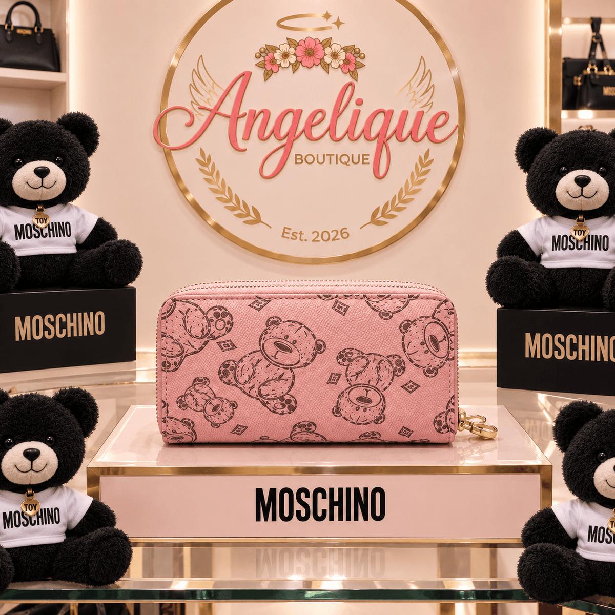 Moschino-Inspired Women's Wallet | Four Colors - Angelique Boutique