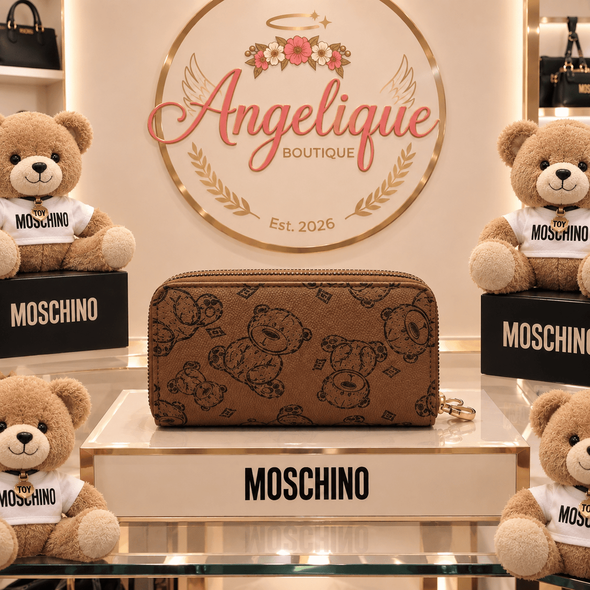 Moschino-Inspired Women's Wallet | Four Colors - Angelique Boutique