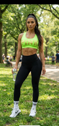 Neon Sports Bra for Women – High Support Active Wear - Angelique Boutique