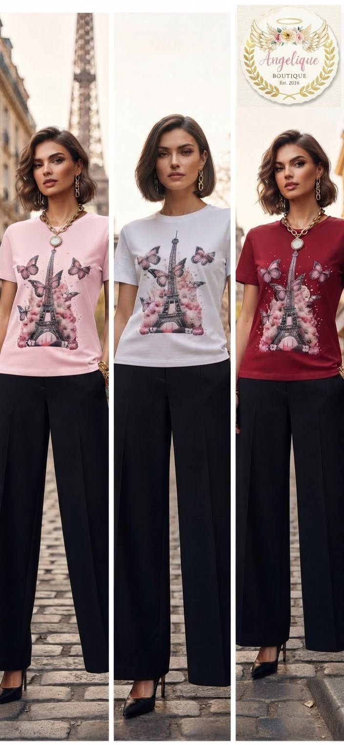Paris Blouse – Soft Cotton Blend Top for Women - Angelique Boutique