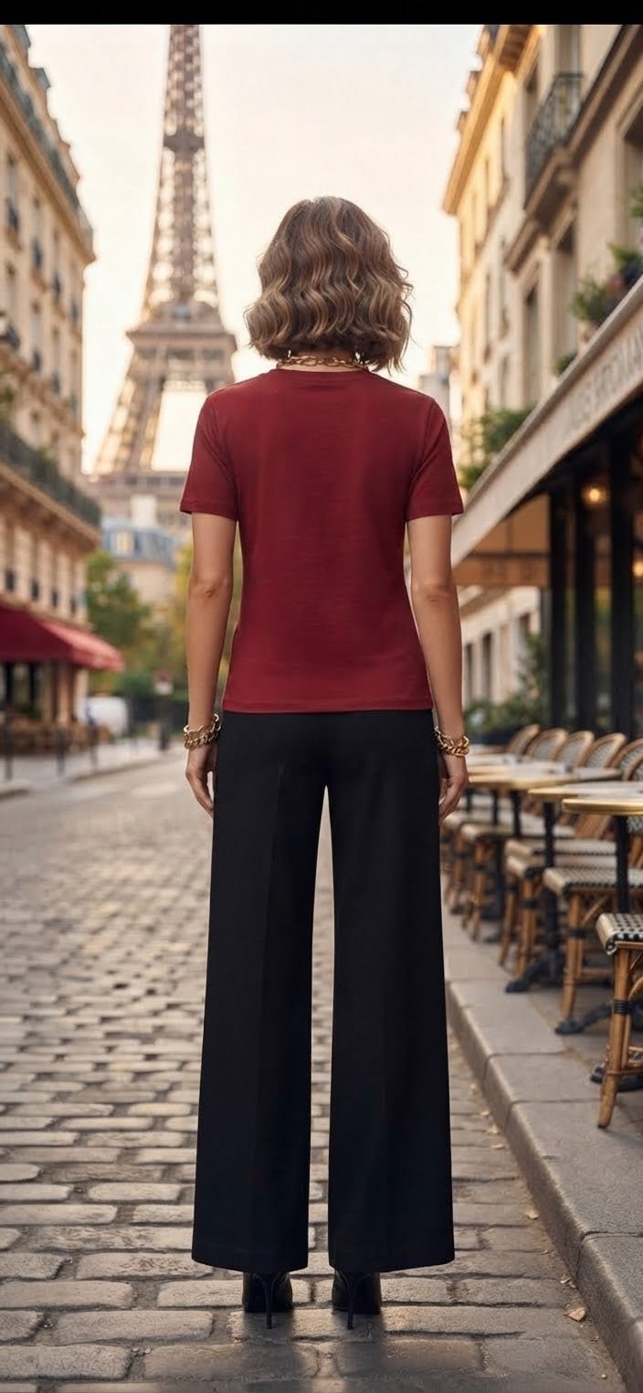 Paris Blouse – Soft Cotton Blend Top for Women - Angelique Boutique