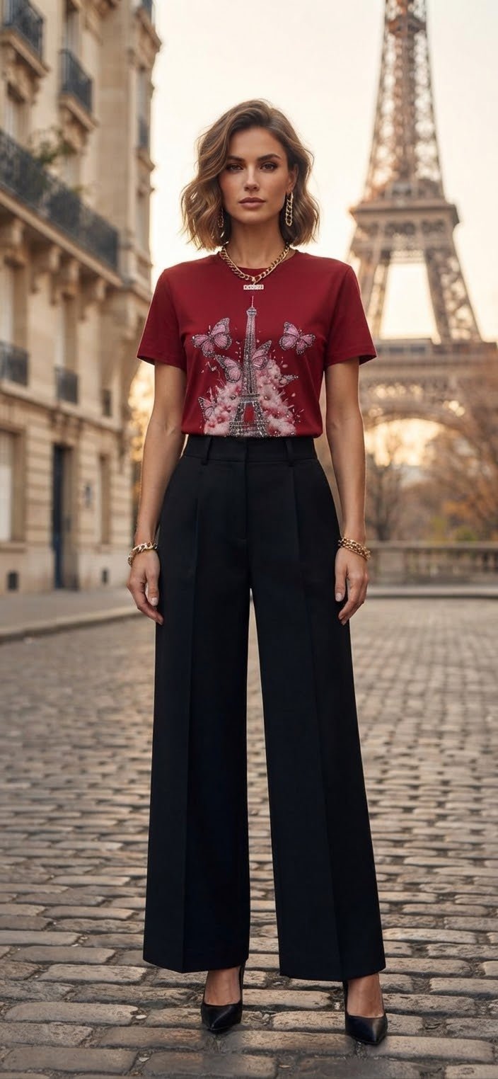 Paris Blouse – Soft Cotton Blend Top for Women - Angelique Boutique