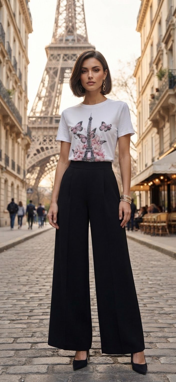 Paris Blouse – Soft Cotton Blend Top for Women - Angelique Boutique