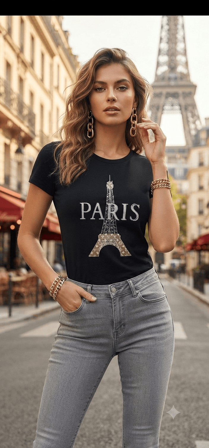 Paris Blouse with Shoulder Details & Stone Accents - Angelique Boutique