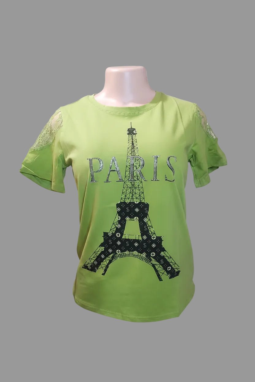 Paris Blouse with Shoulder Details & Stone Accents - Angelique Boutique