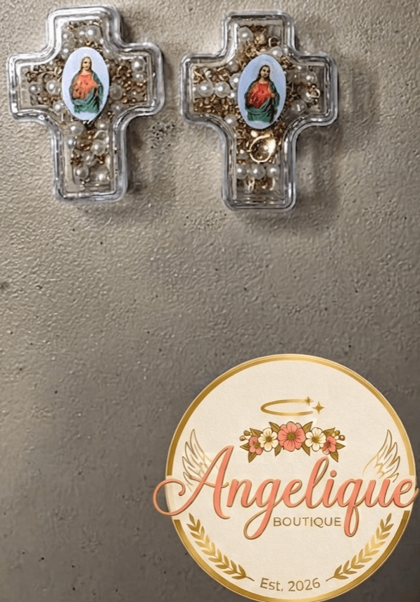 Pearl Rosary Necklace with Cross Gift Box – 3 Styles - Angelique Boutique