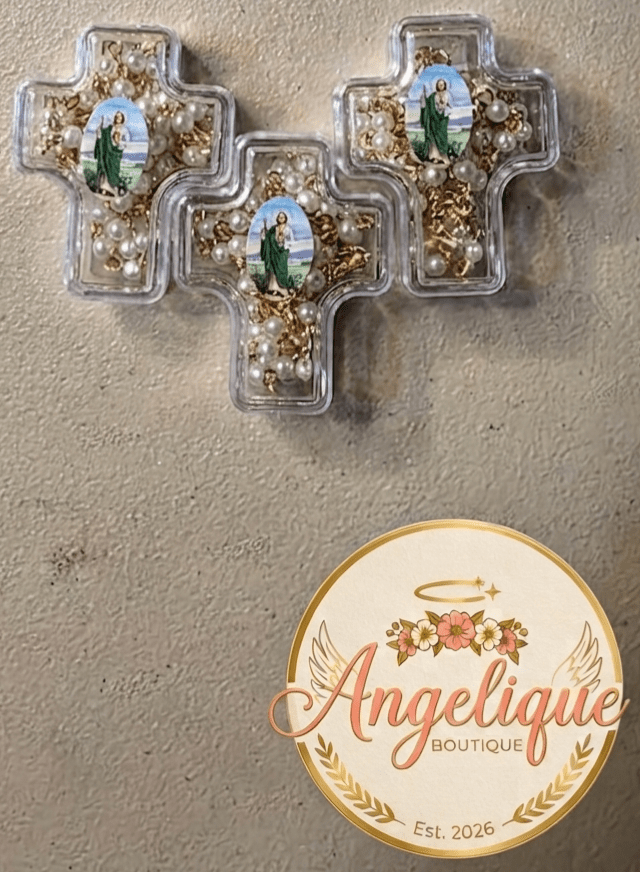 Pearl Rosary Necklace with Cross Gift Box – 3 Styles - Angelique Boutique