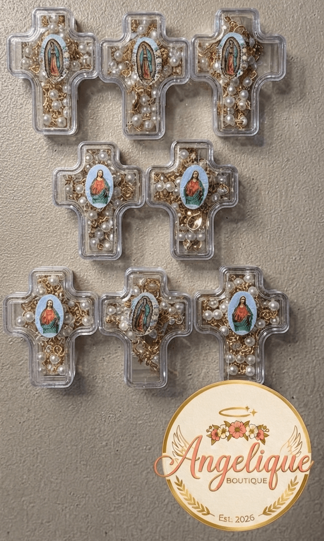 Pearl Rosary Necklace with Cross Gift Box – 3 Styles - Angelique Boutique