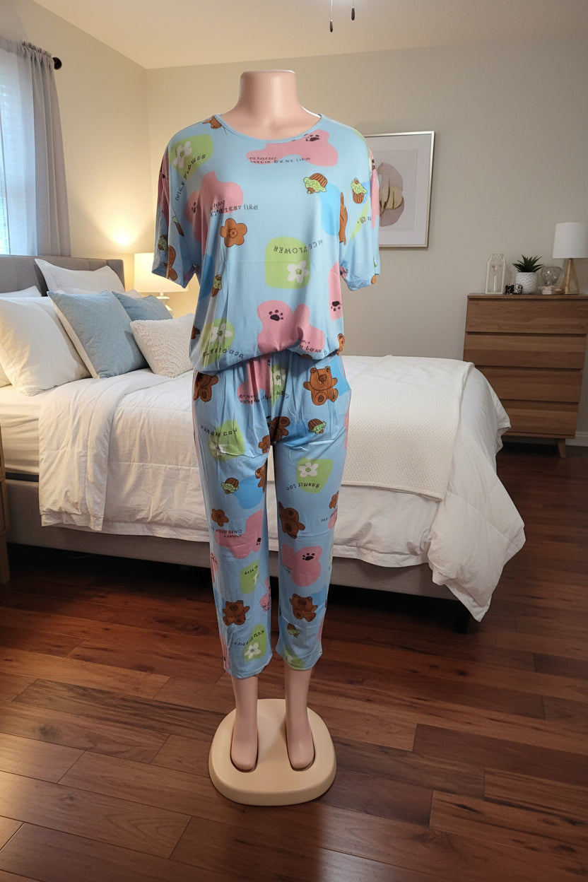 Pijama de Oso | Pantalón Largo | Suave y Cómoda